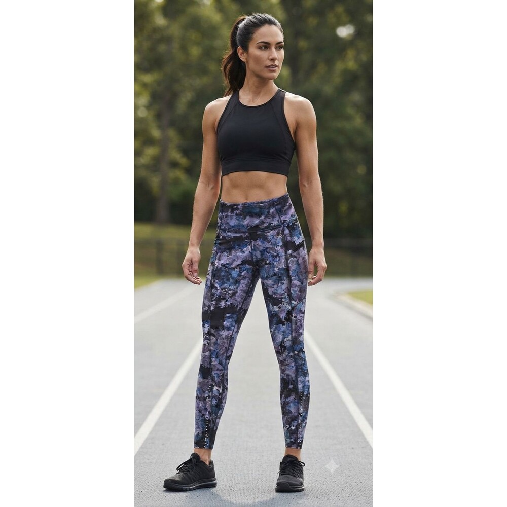Lululemon Fast & Free 7/8 Tight II Nulux 25" Zen Garden Multi Size 6 Pockets